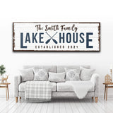 Family Lake House Arrow Sign II - Tailored Canvases - Flyclothing LLC