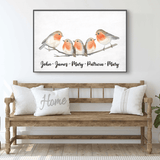 Family Flock of Birds Sign - Tailored Canvases - Flyclothing LLC