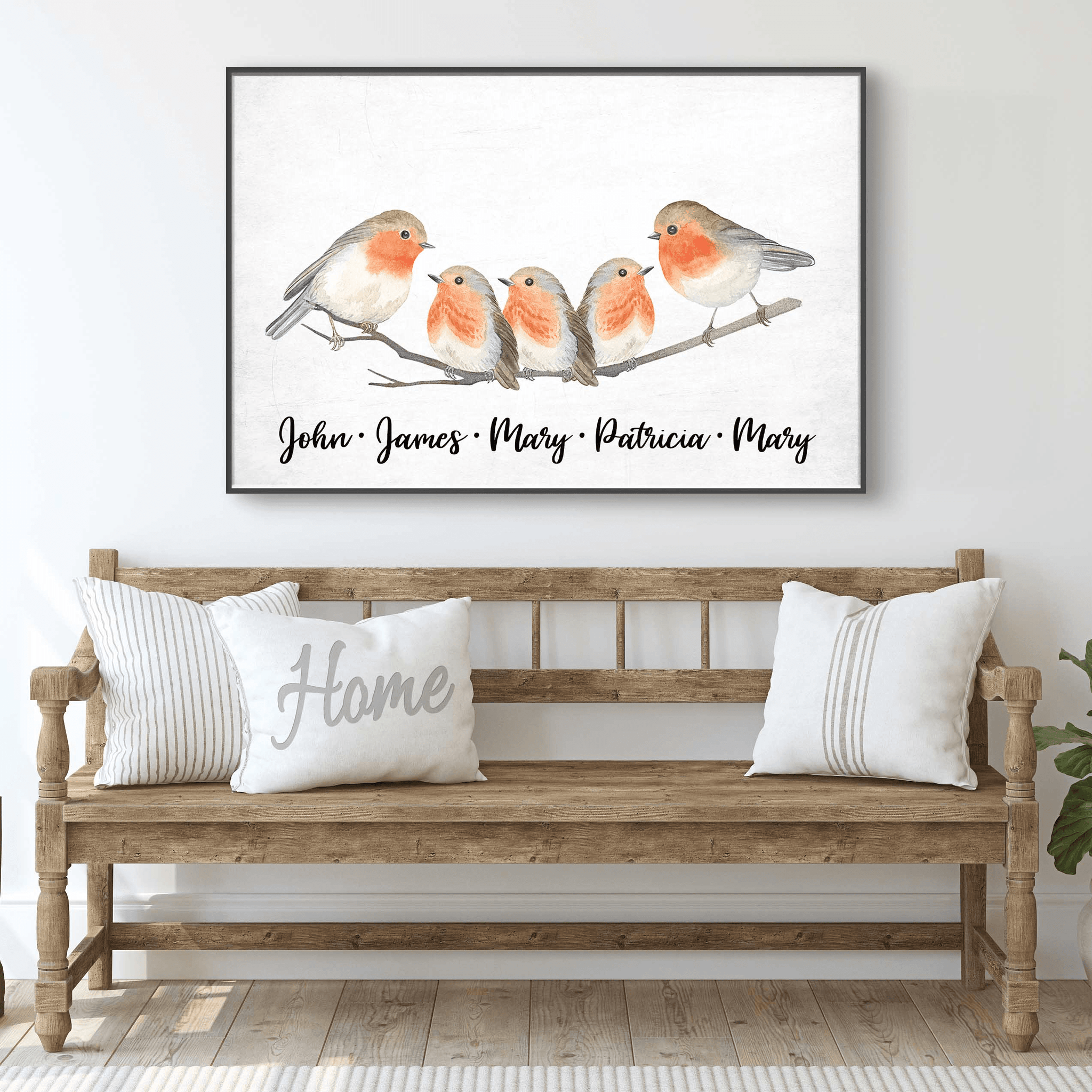 Family Flock of Birds Sign - Tailored Canvases - Flyclothing LLC
