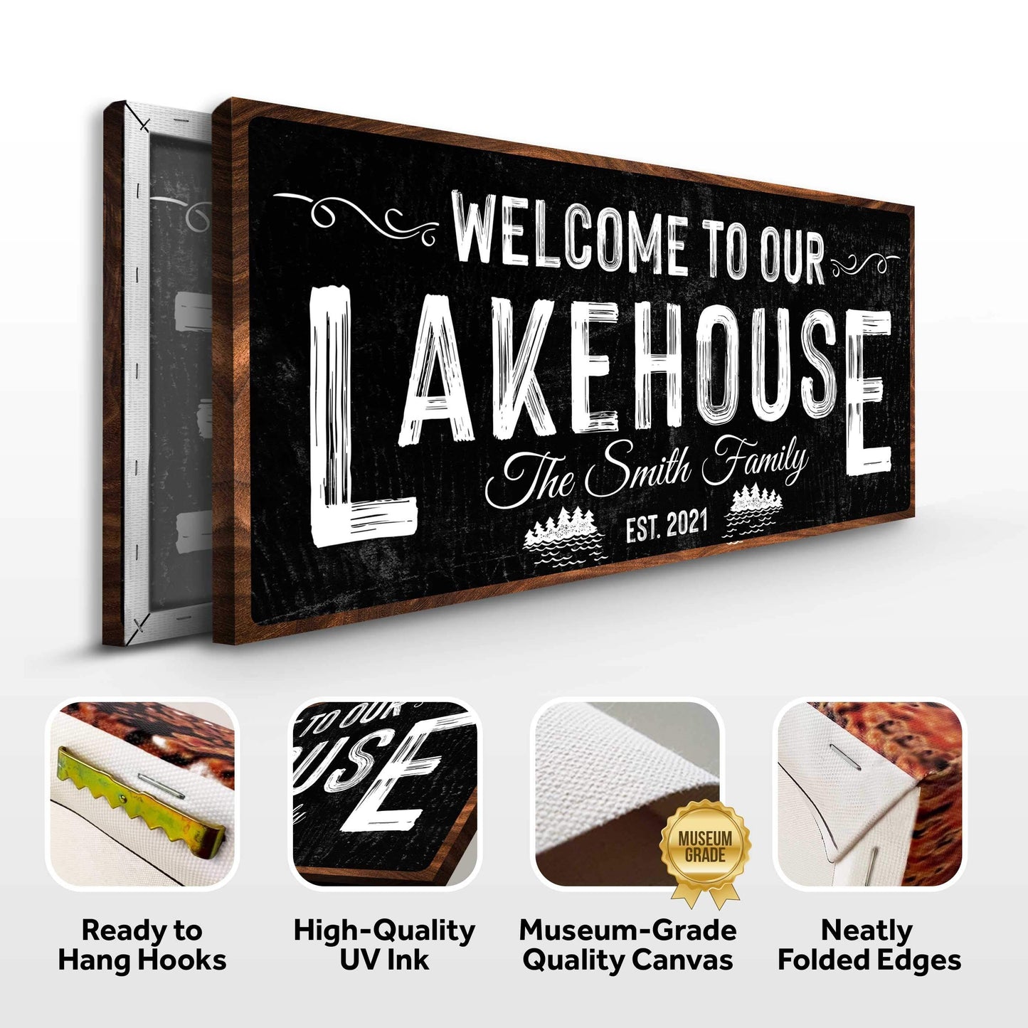 Welcome To Our Lakehouse Sign II - Tailored Canvases - Flyclothing LLC