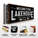 Welcome To Our Lakehouse Sign II - Tailored Canvases - Flyclothing LLC