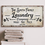 Family Laundry Company Sign - Tailored Canvases - Flyclothing LLC
