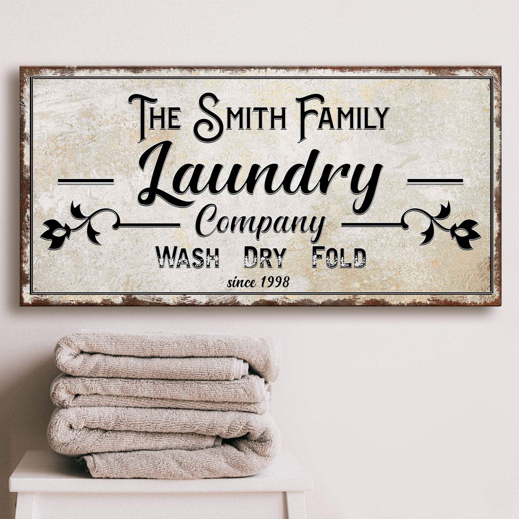 Family Laundry Company Sign - Tailored Canvases - Flyclothing LLC