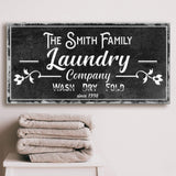 Family Laundry Company Sign - Tailored Canvases - Flyclothing LLC