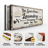 Family Laundry Company Sign - Tailored Canvases - Flyclothing LLC