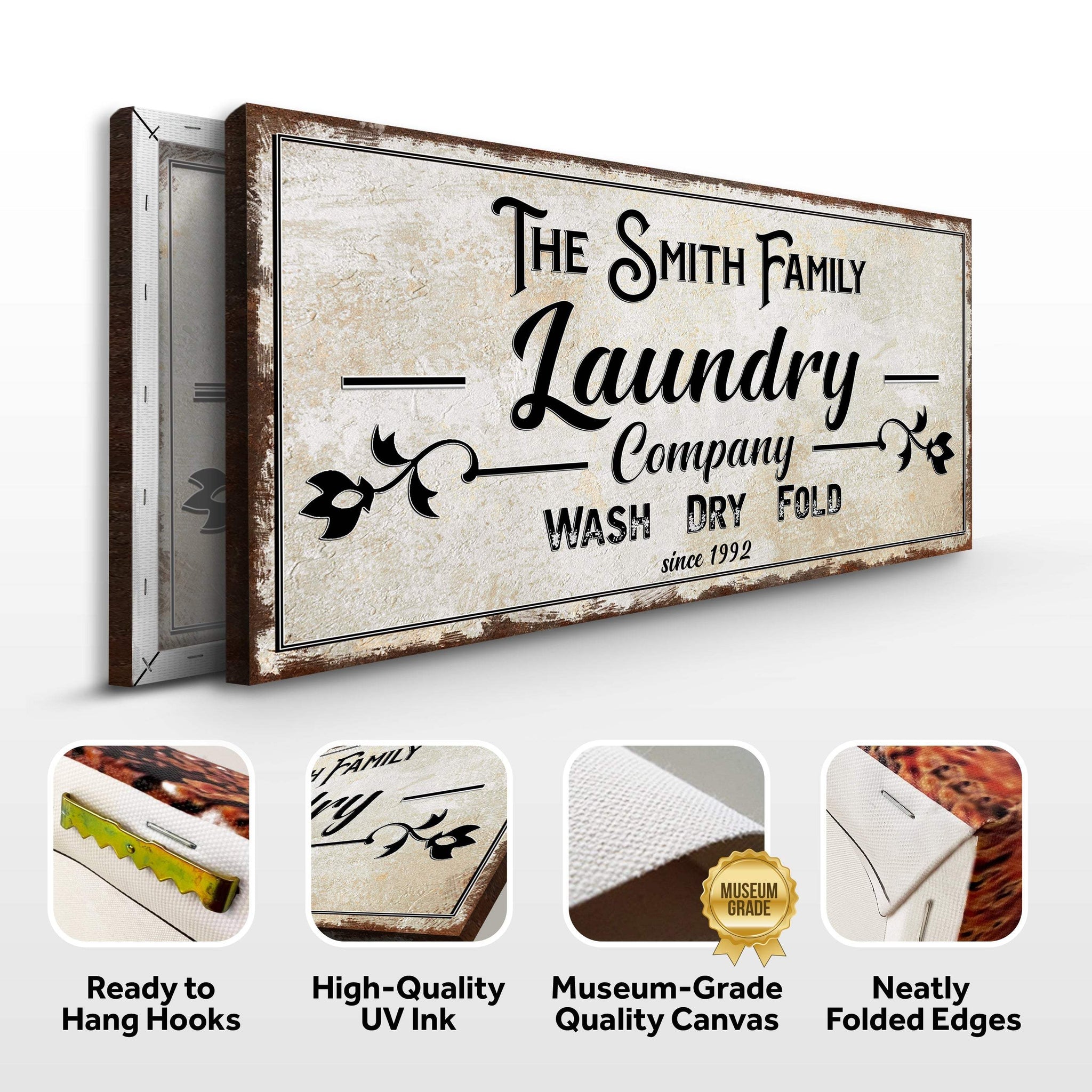 Family Laundry Company Sign - Tailored Canvases - Flyclothing LLC
