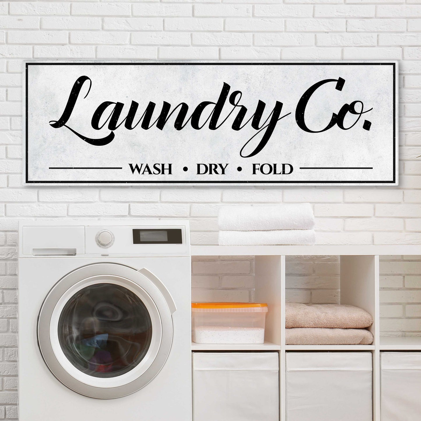 Laundry Co Wash Dry Fold Sign - Tailored Canvases - Flyclothing LLC