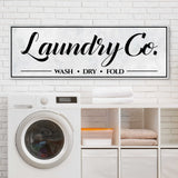 Laundry Co Wash Dry Fold Sign - Tailored Canvases - Flyclothing LLC