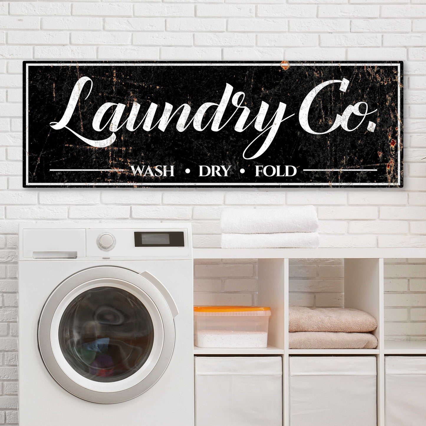 Laundry Co Wash Dry Fold Sign - Tailored Canvases - Flyclothing LLC