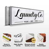 Laundry Co Wash Dry Fold Sign - Tailored Canvases - Flyclothing LLC