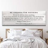 Philippians 4:6-7 - Be Anxious For Nothing Sign - Tailored Canvases - Flyclothing LLC