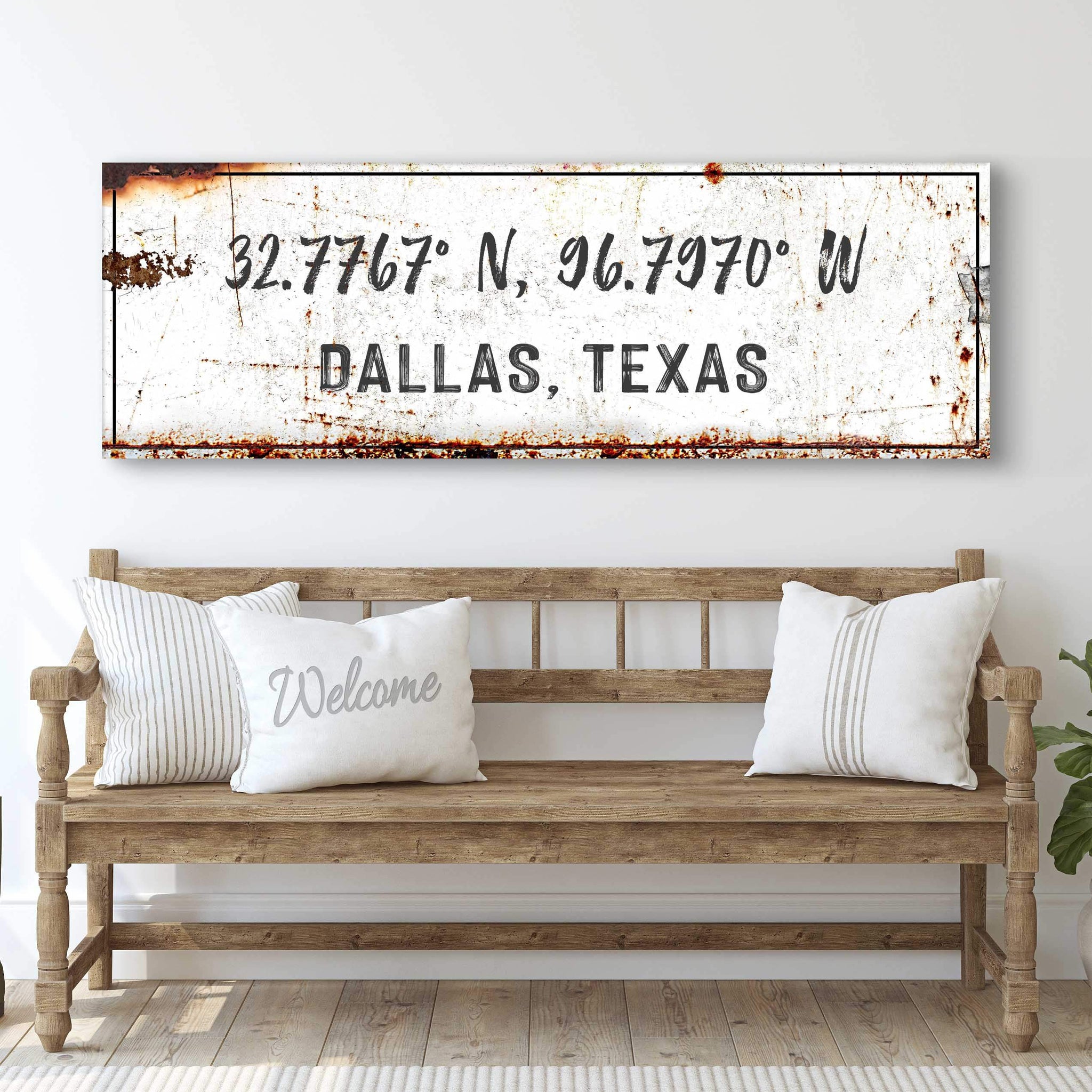 Home Coordinates Rustic Sign - Tailored Canvases - Flyclothing LLC