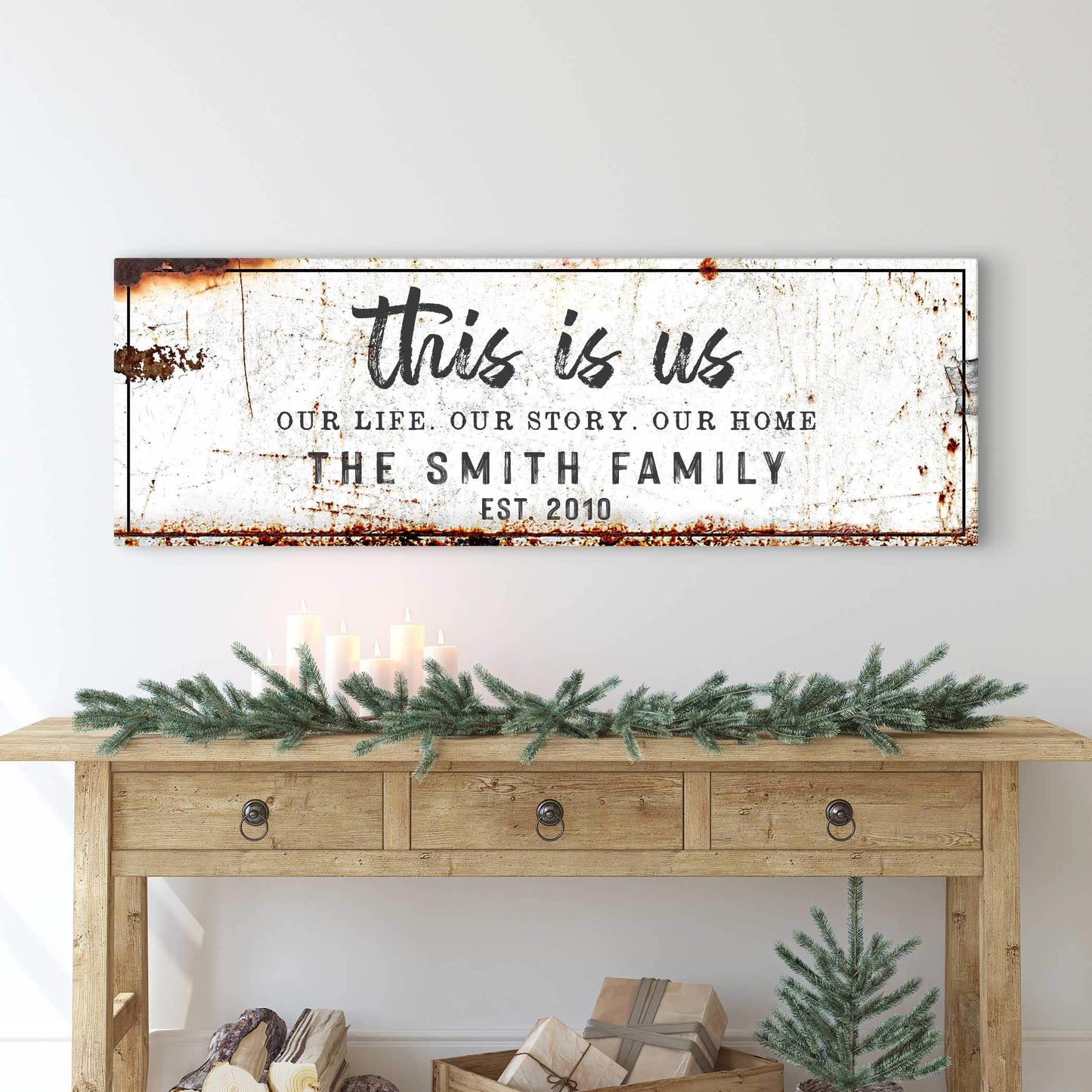 Rustic This Is Us Sign - Tailored Canvases - Flyclothing LLC