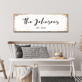 Rustic Family Name Sign - Tailored Canvases - Flyclothing LLC