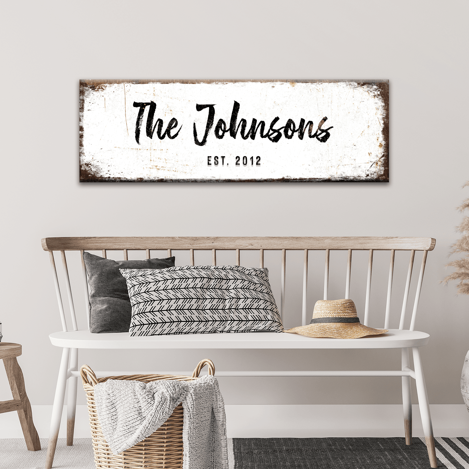 Rustic Family Name Sign - Tailored Canvases - Flyclothing LLC