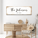 Rustic Family Name Sign - Tailored Canvases - Flyclothing LLC