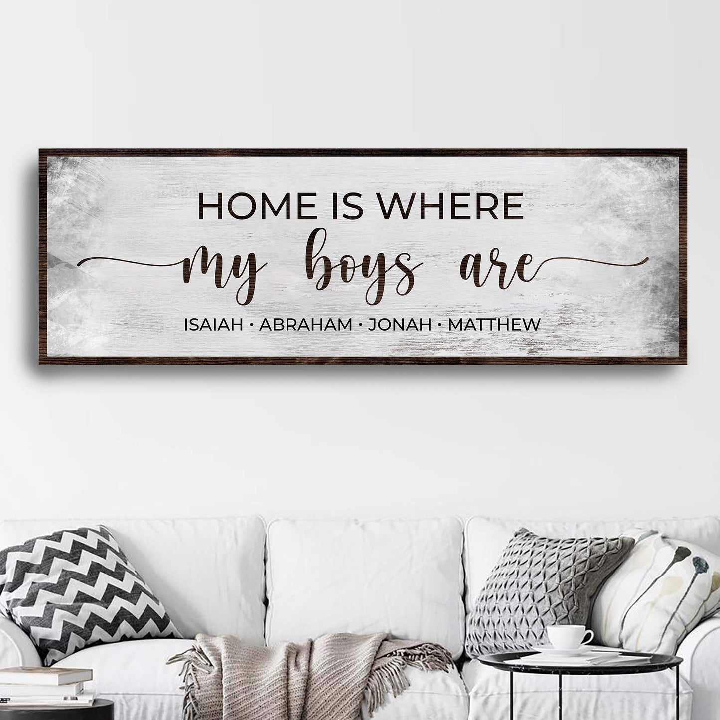 Home Is Where My Boys Are Sign II - Tailored Canvases - Flyclothing LLC