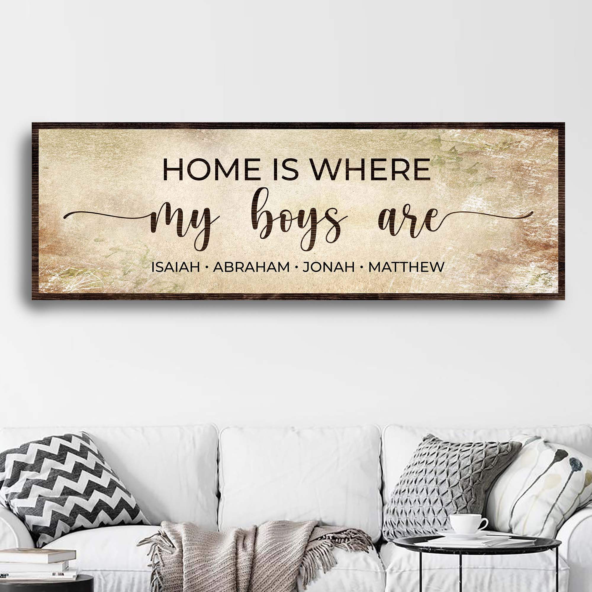 Home Is Where My Boys Are Sign II - Tailored Canvases - Flyclothing LLC