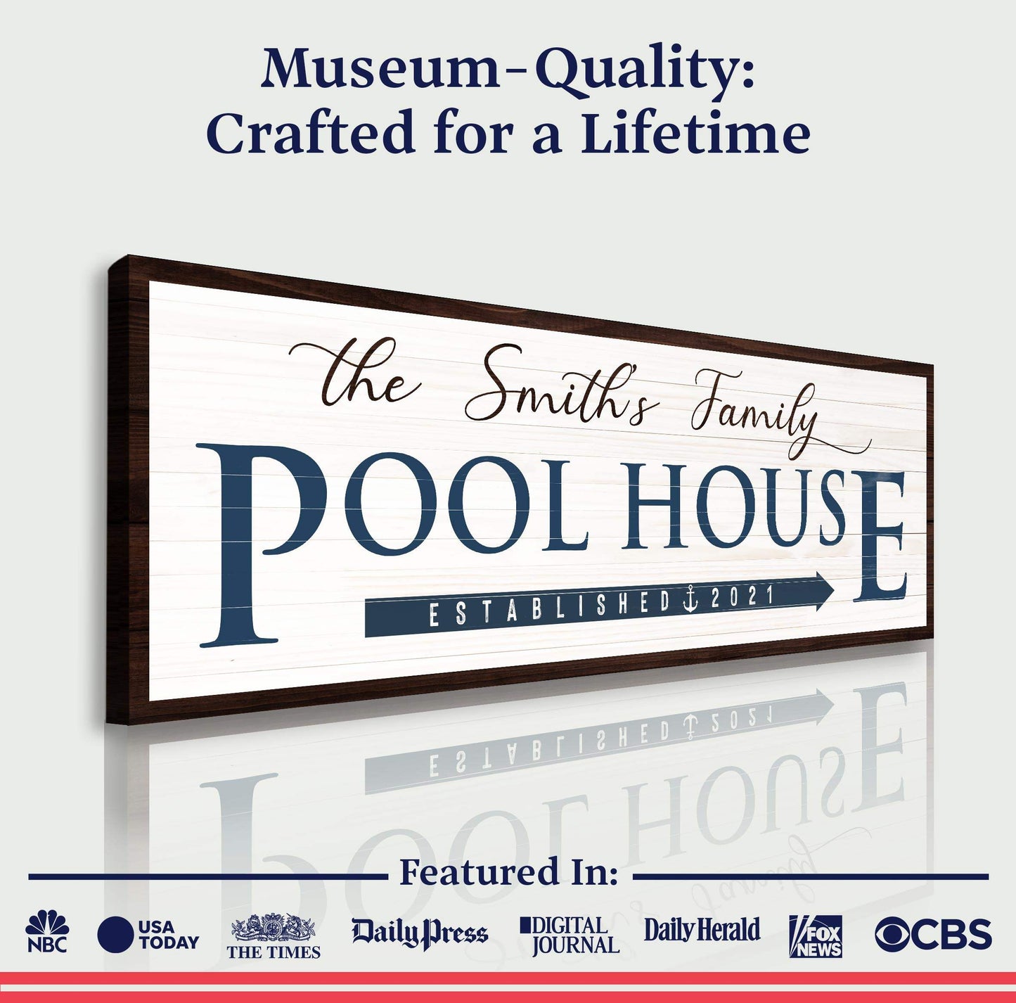 Family Pool House Sign - Tailored Canvases - Flyclothing LLC