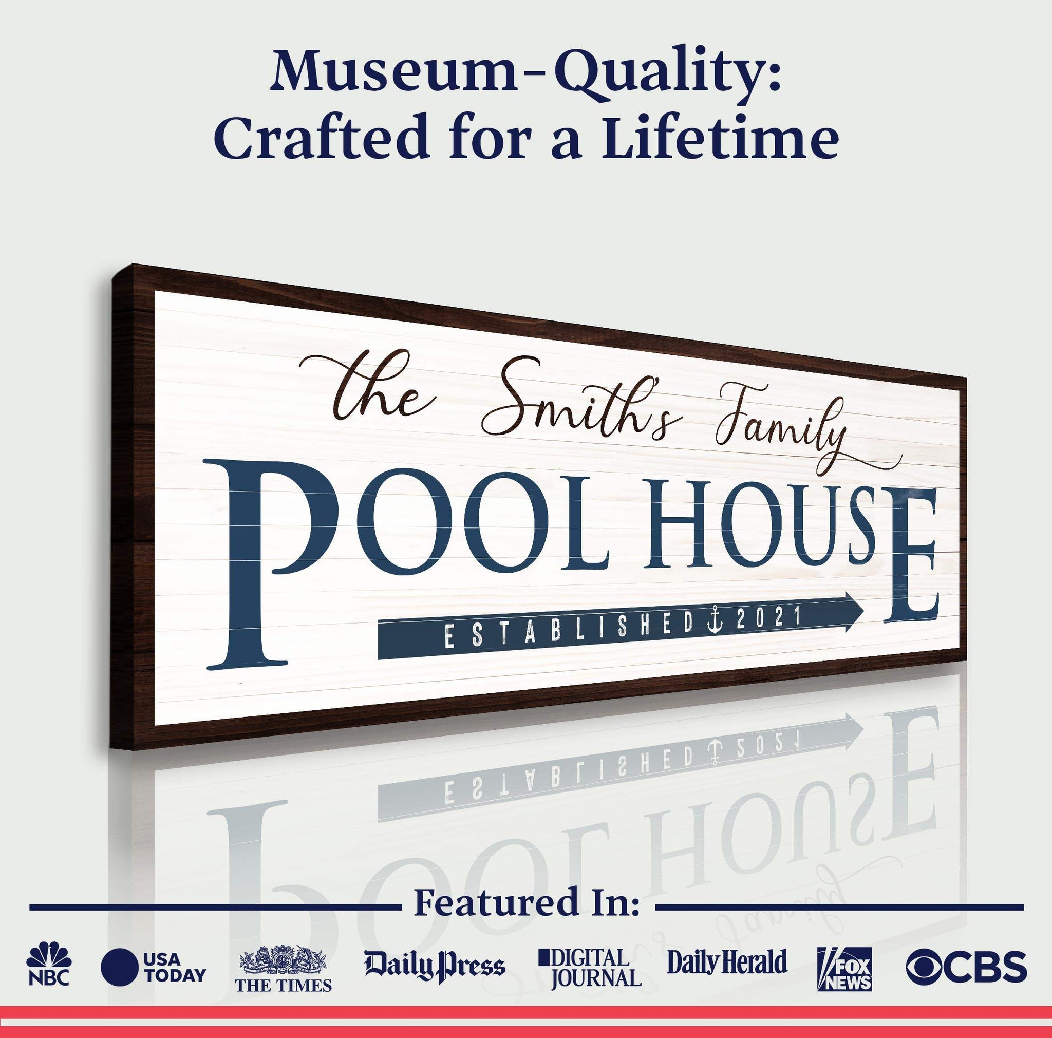 Family Pool House Sign - Tailored Canvases - Flyclothing LLC