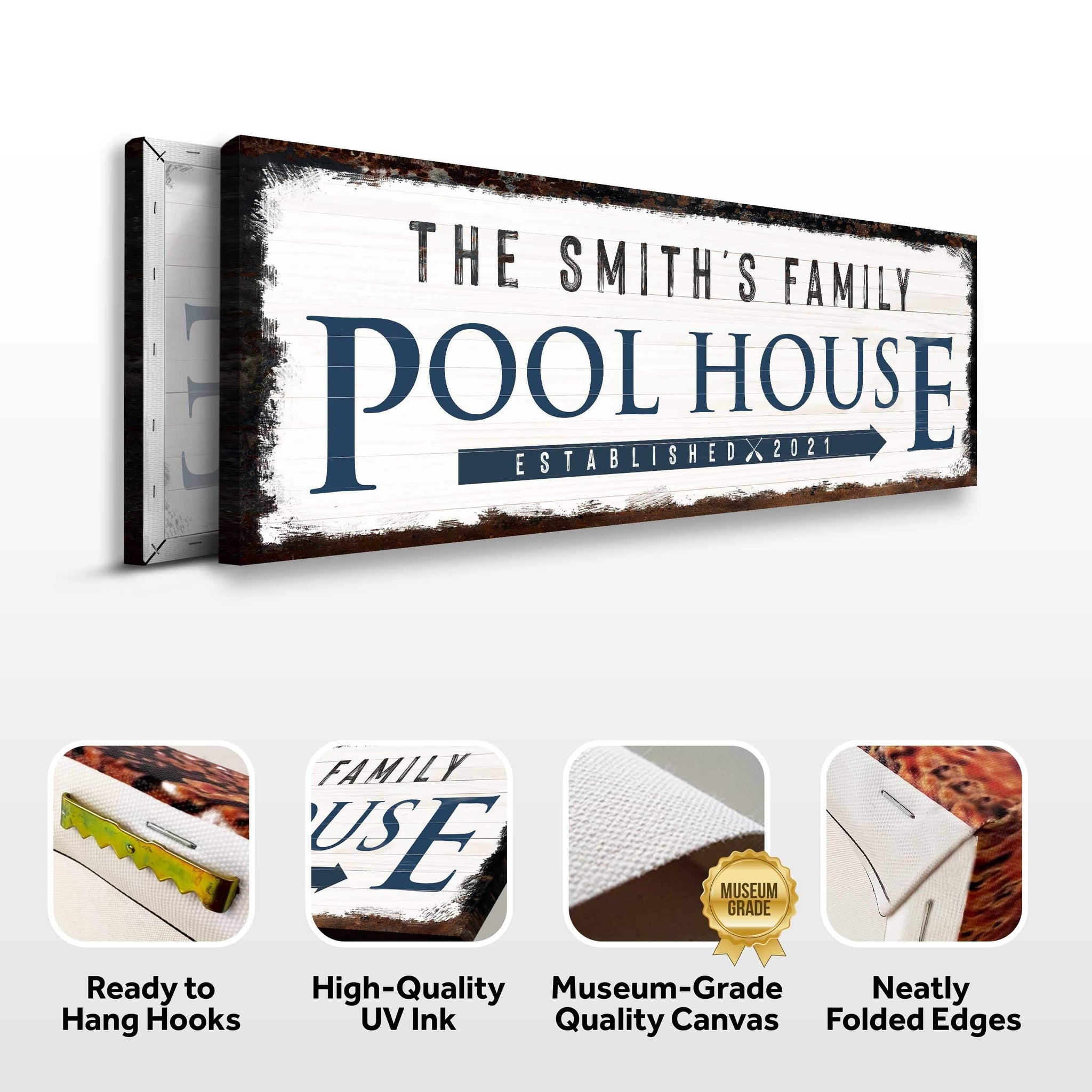 Family Pool House Sign - Tailored Canvases - Flyclothing LLC