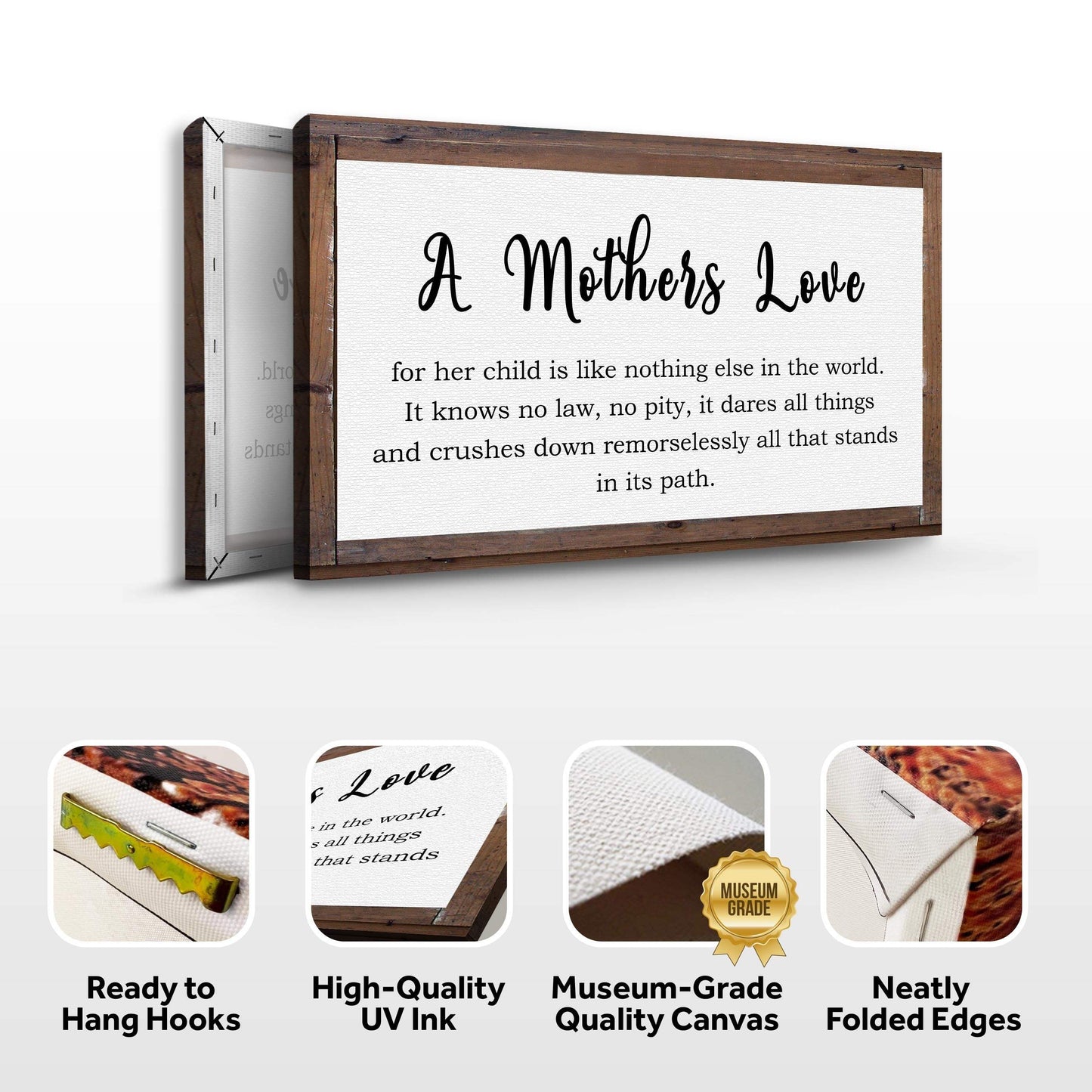 A Mother's Love For Her Child Sign - Tailored Canvases - Flyclothing LLC