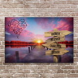 Family Name Sunset Sign - Tailored Canvases - Flyclothing LLC