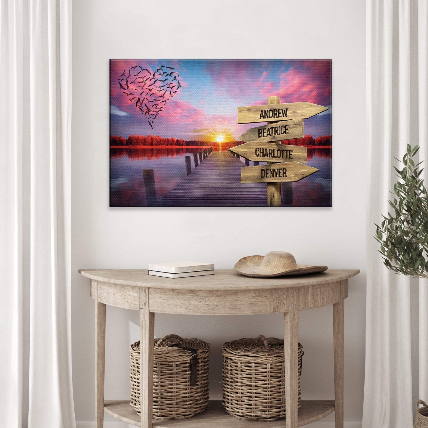 Family Name Sunset Sign - Tailored Canvases - Flyclothing LLC