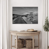 Family Names Monochrome Ocean Dock Sign - Tailored Canvases - Flyclothing LLC