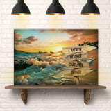 Family Name Ocean Sunset Sign - Tailored Canvases - Flyclothing LLC