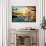 Family Name Ocean Sunset Sign - Tailored Canvases - Flyclothing LLC