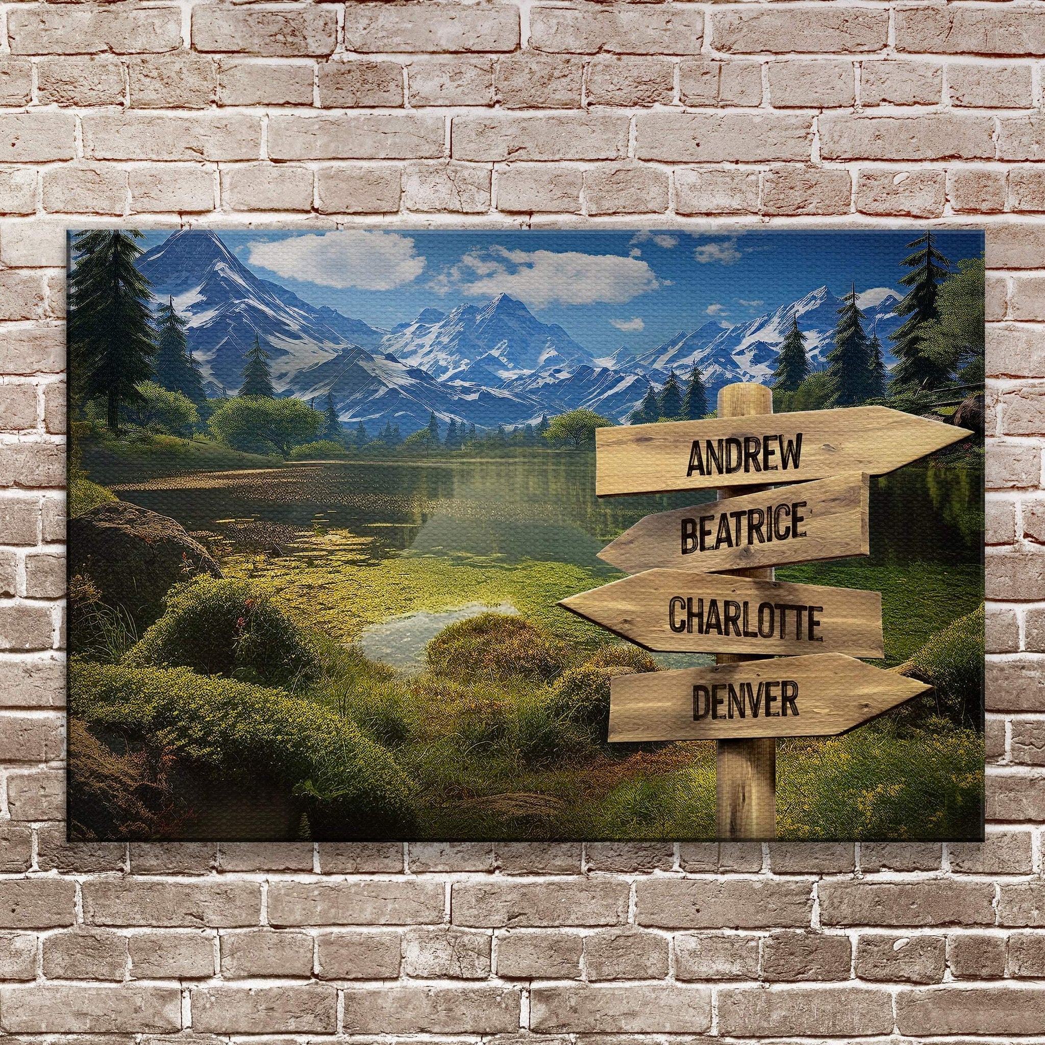 Family Names Mountain Sign - Tailored Canvases - Flyclothing LLC