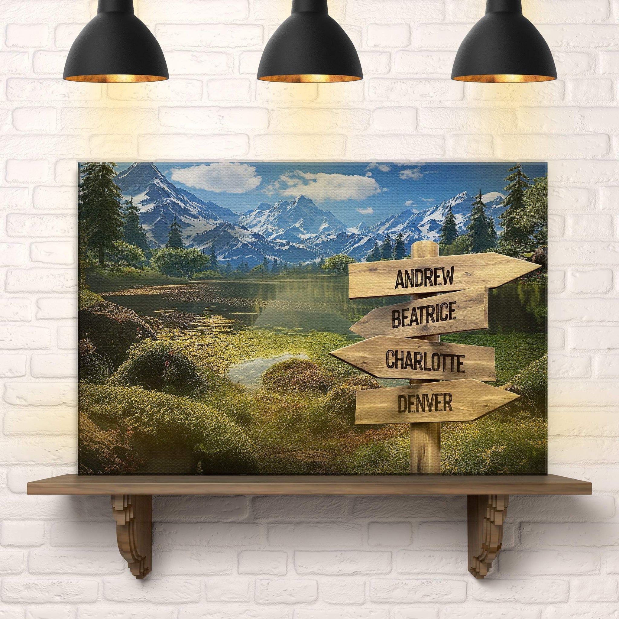 Family Names Mountain Sign - Tailored Canvases - Flyclothing LLC