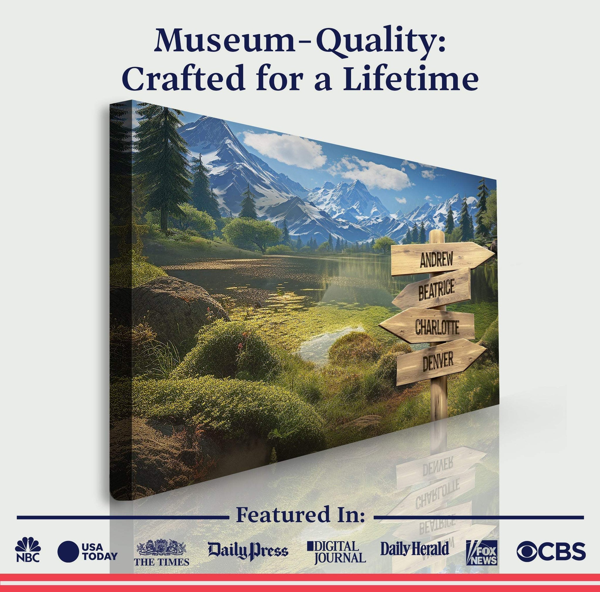 Family Names Mountain Sign - Tailored Canvases - Flyclothing LLC