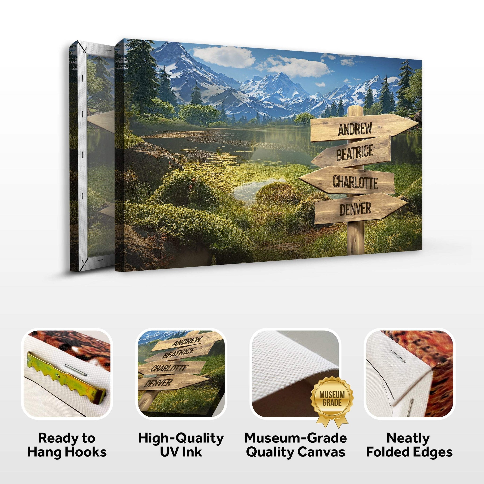Family Names Mountain Sign - Tailored Canvases - Flyclothing LLC