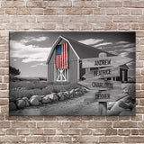 Family Names American Barn Sign - Tailored Canvases - Flyclothing LLC