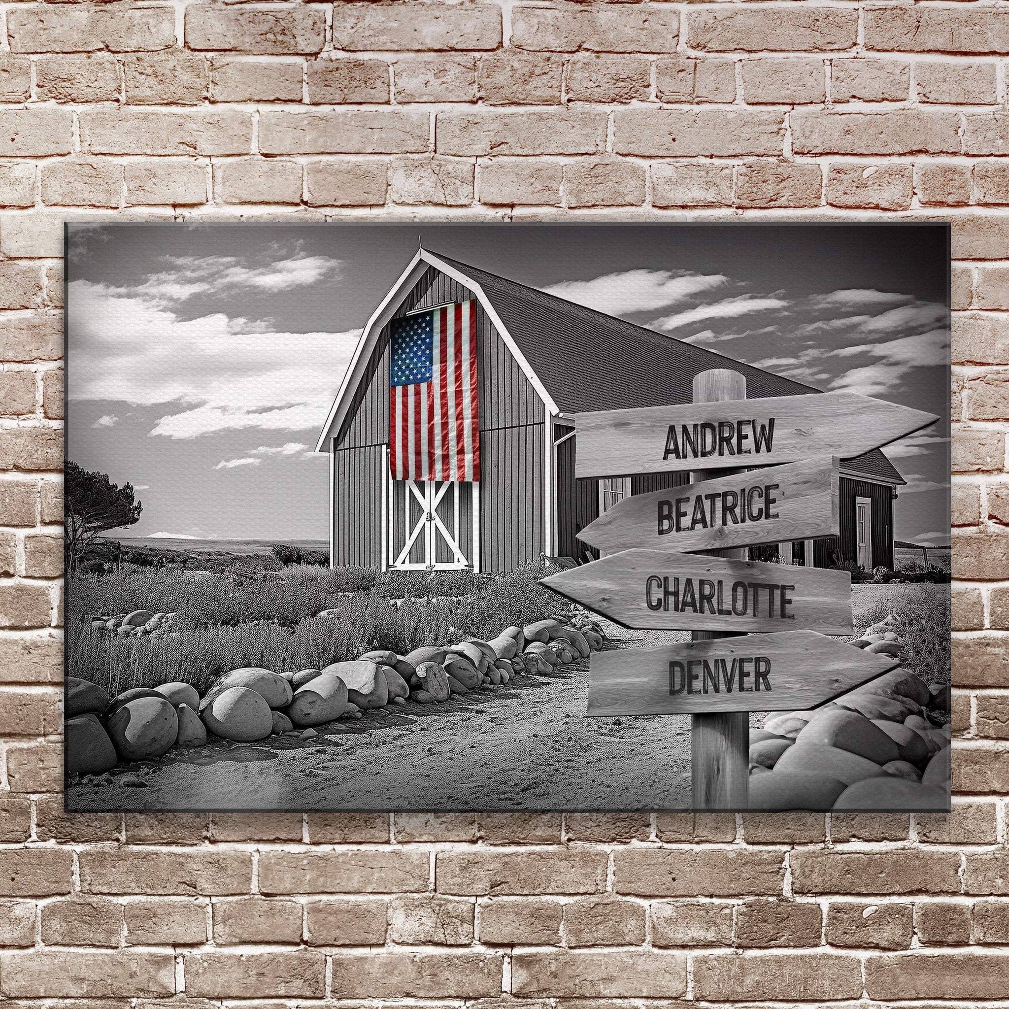 Family Names American Barn Sign - Tailored Canvases - Flyclothing LLC