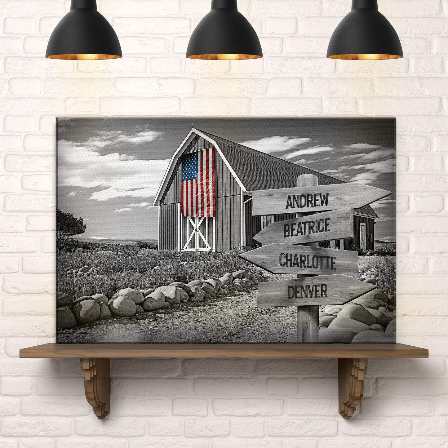Family Names American Barn Sign - Tailored Canvases - Flyclothing LLC