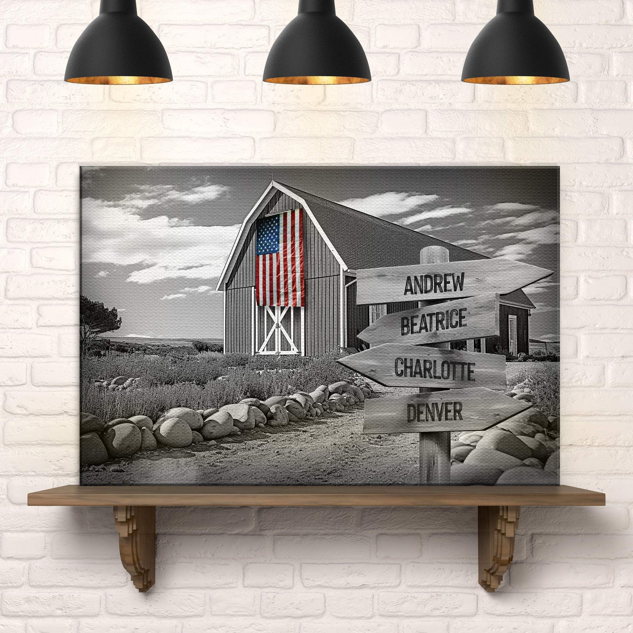 Family Names American Barn Sign - Tailored Canvases - Flyclothing LLC