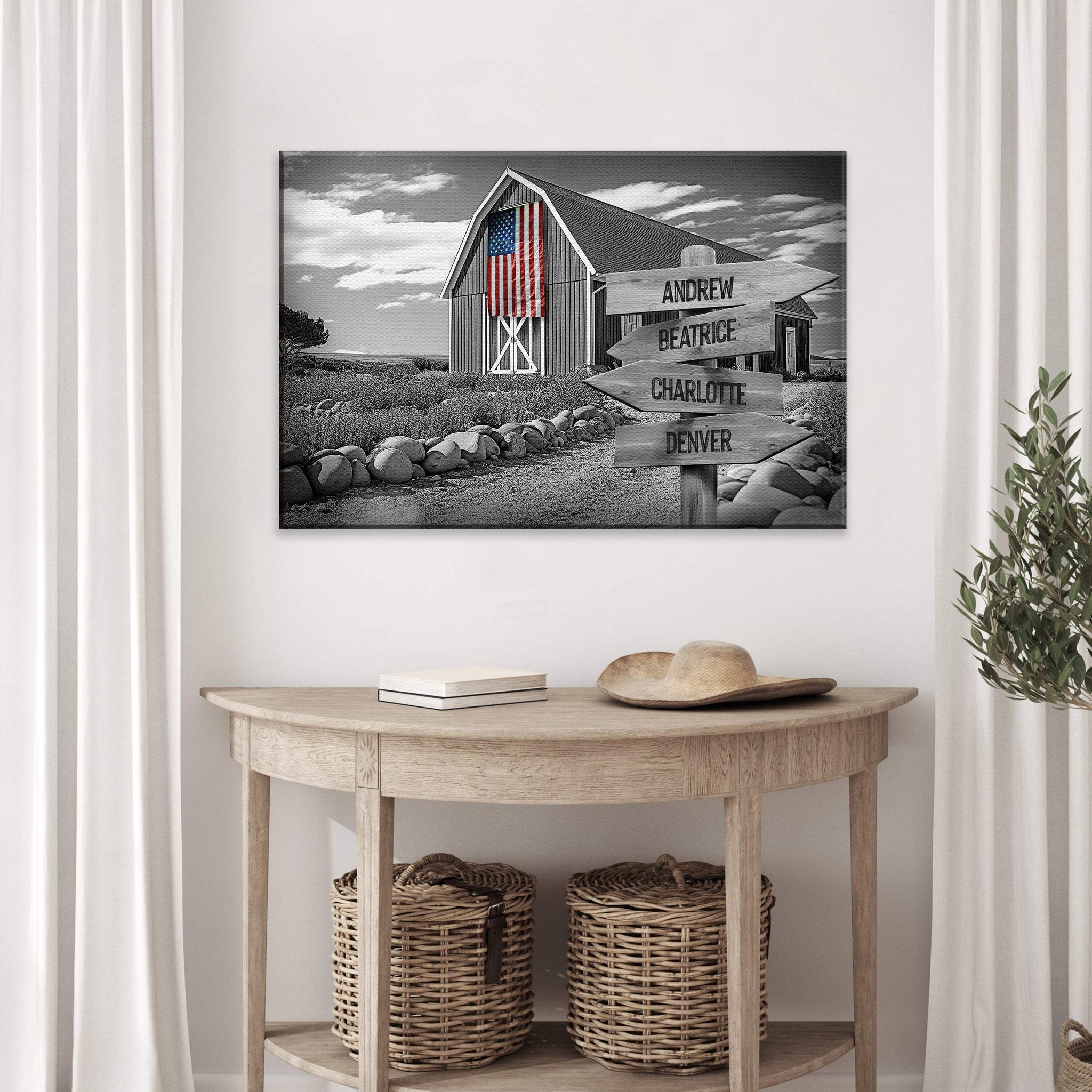 Family Names American Barn Sign - Tailored Canvases - Flyclothing LLC