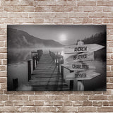 Family Names Lake Dock Sign - Tailored Canvases - Flyclothing LLC