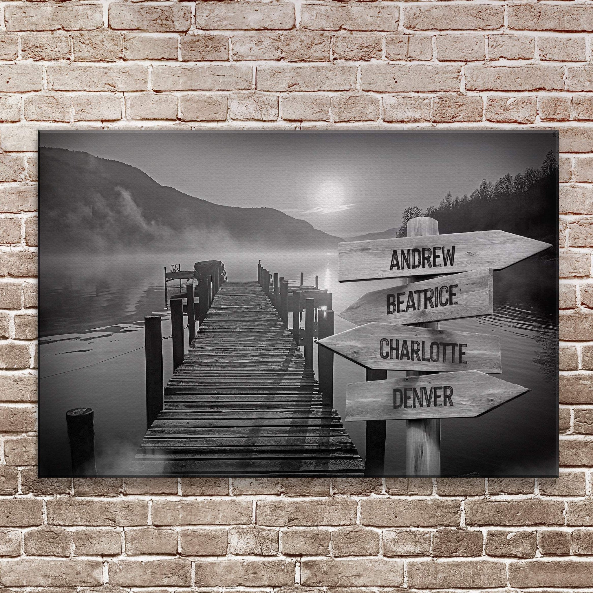Family Names Lake Dock Sign - Tailored Canvases - Flyclothing LLC