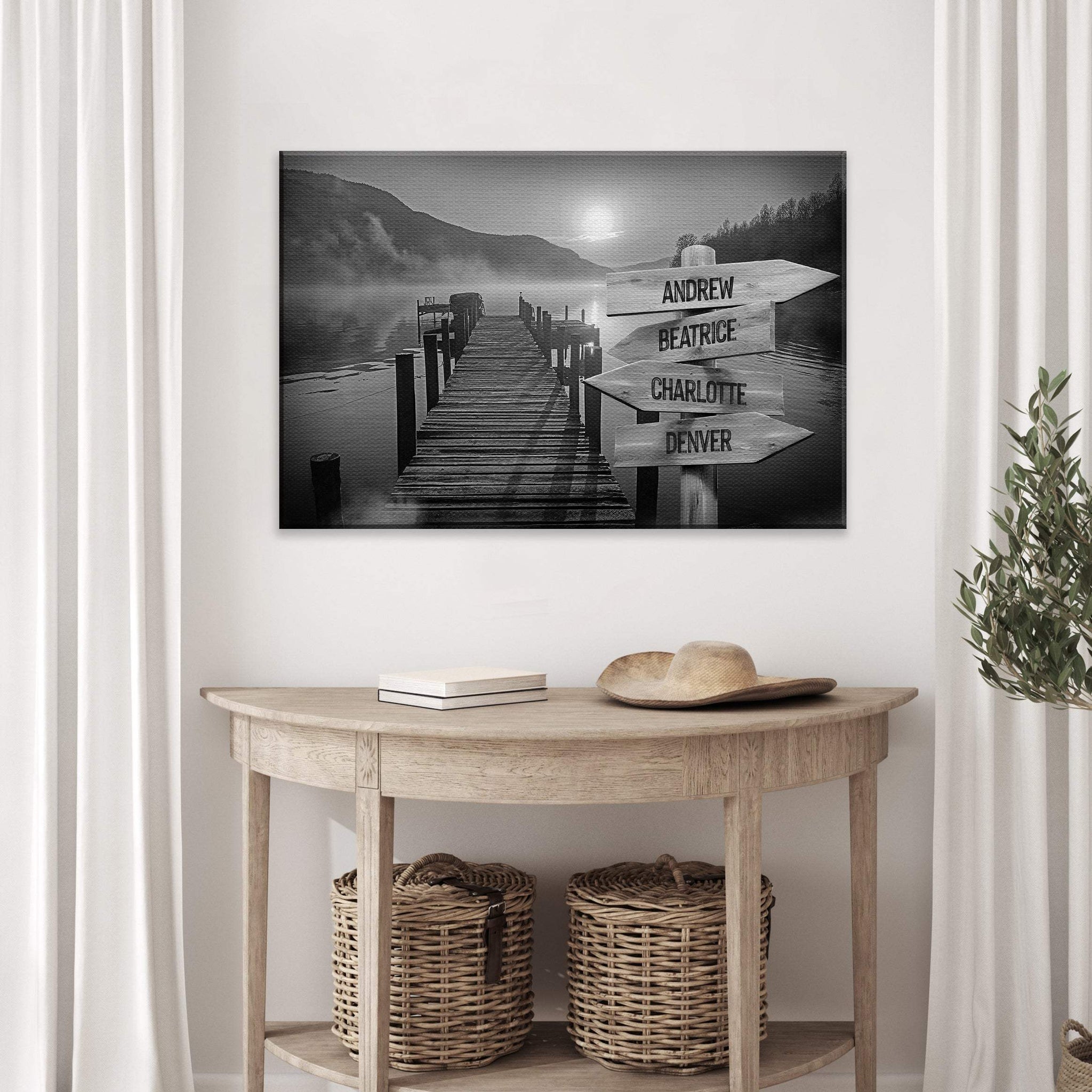 Family Names Lake Dock Sign - Tailored Canvases - Flyclothing LLC