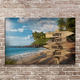Family Names Ocean Breeze Sign - Tailored Canvases - Flyclothing LLC