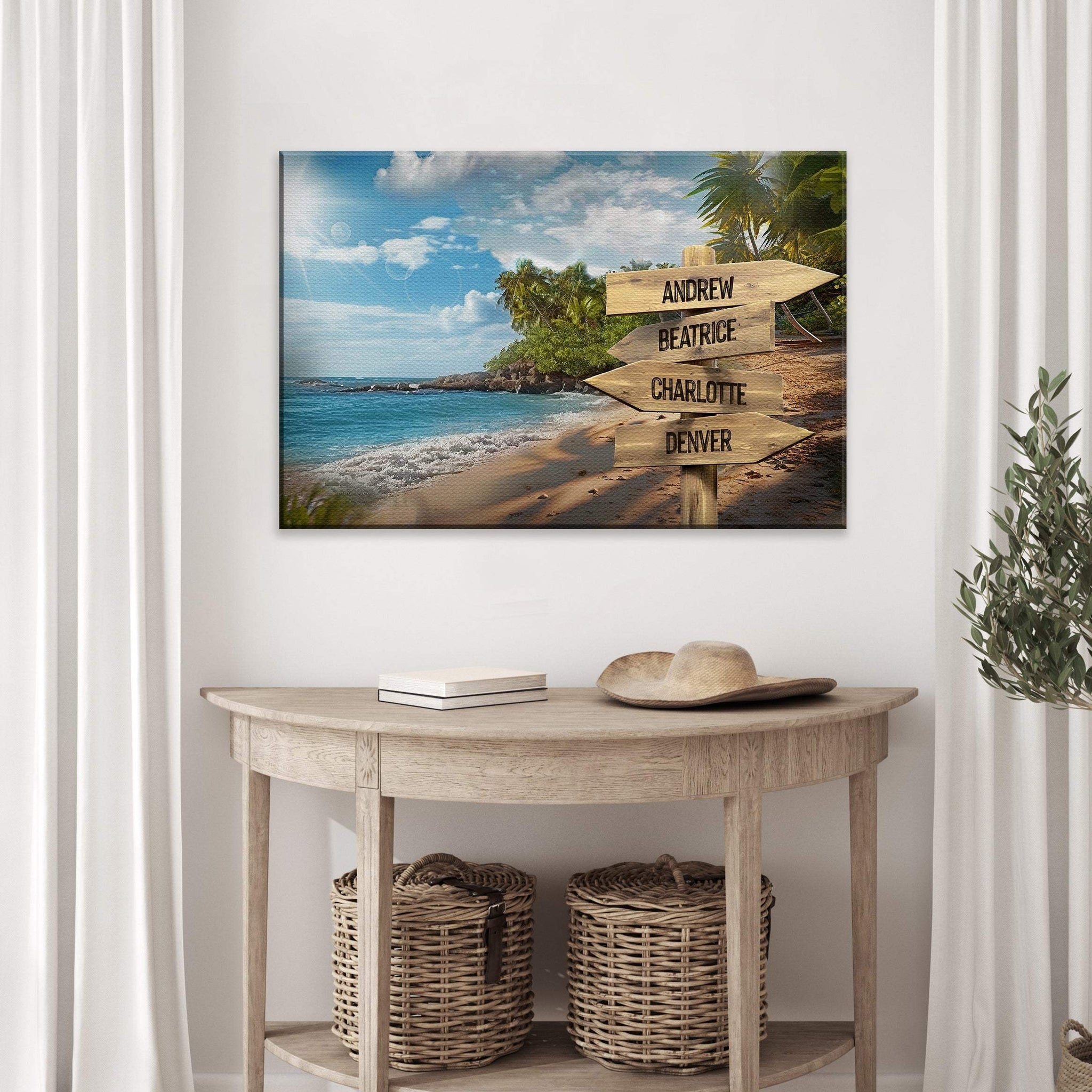 Family Names Ocean Breeze Sign - Tailored Canvases - Flyclothing LLC