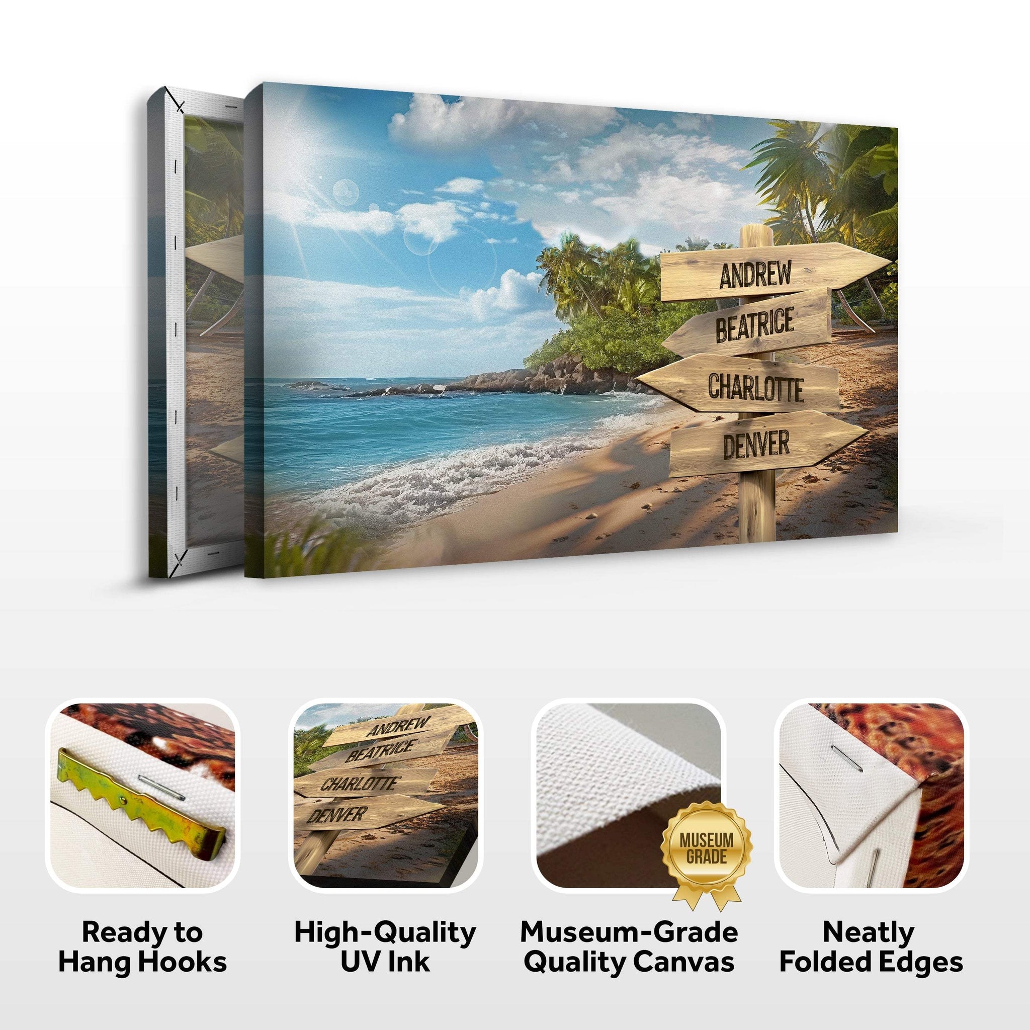 Family Names Ocean Breeze Sign - Tailored Canvases - Flyclothing LLC