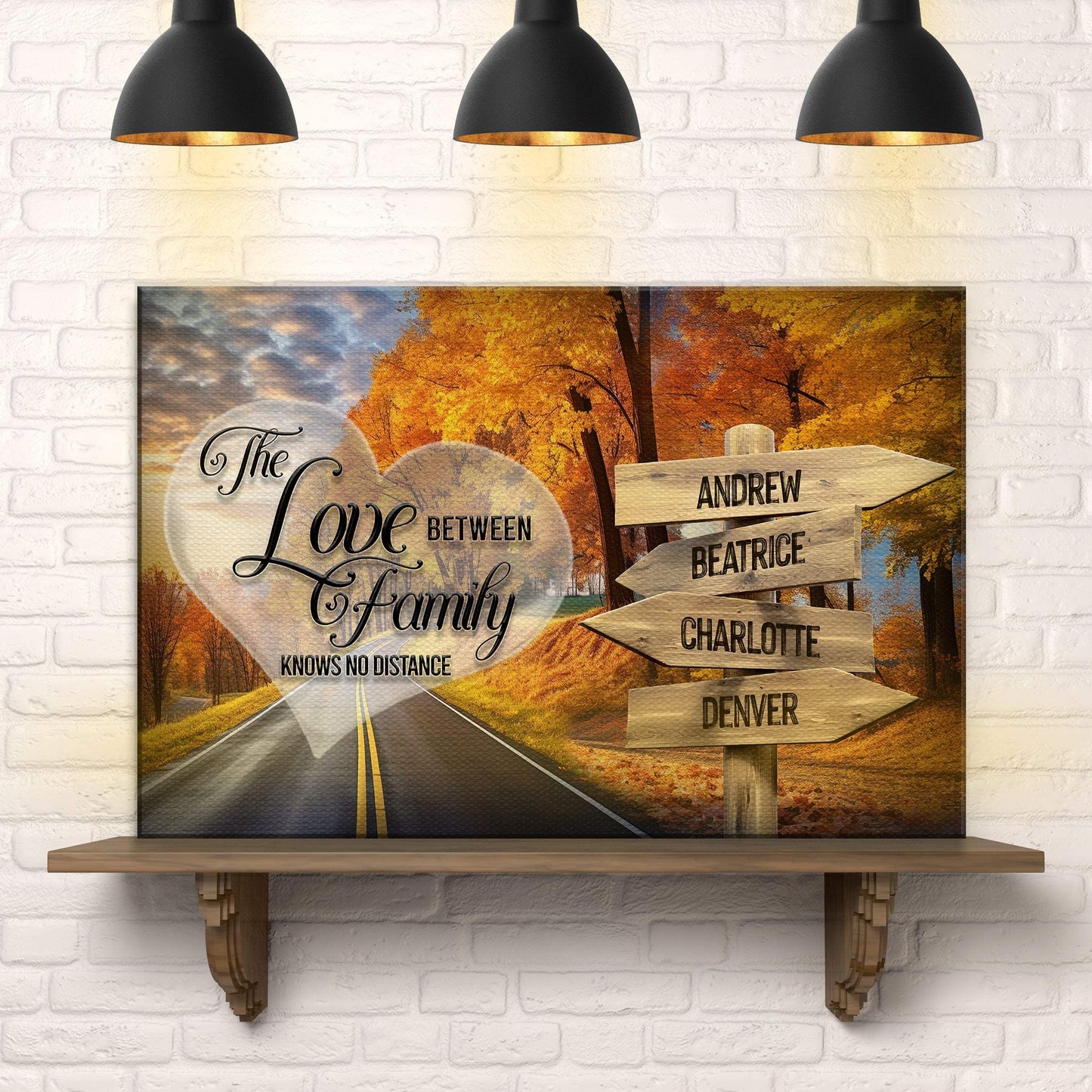 Love Between Family Names Sign - Tailored Canvases - Flyclothing LLC