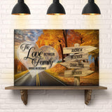 Love Between Family Names Sign - Tailored Canvases - Flyclothing LLC