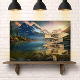 Mountain Sunrise Family Names Sign - Tailored Canvases - Flyclothing LLC