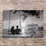 Romantic Swing Family Names Sign - Tailored Canvases - Flyclothing LLC